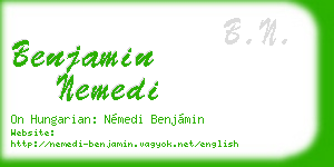 benjamin nemedi business card